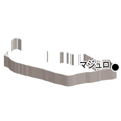 マーシャル諸島共和国無料フリーイラスト｜首都名・立体(白)